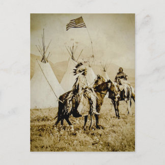Flathead-Amerikanische Ureinwohner Vintage amerika Postkarte