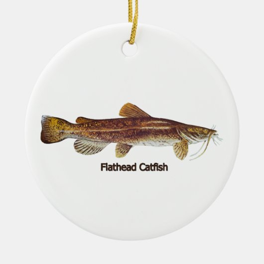 Flathead Catfish Keramik Ornament (Vorne)