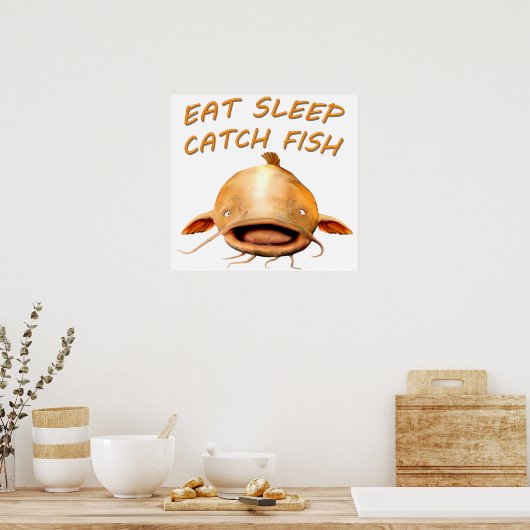 Flathead Catfish Poster (Küche)