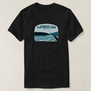 Flathead Lake Montana Angelrute T-Shirt