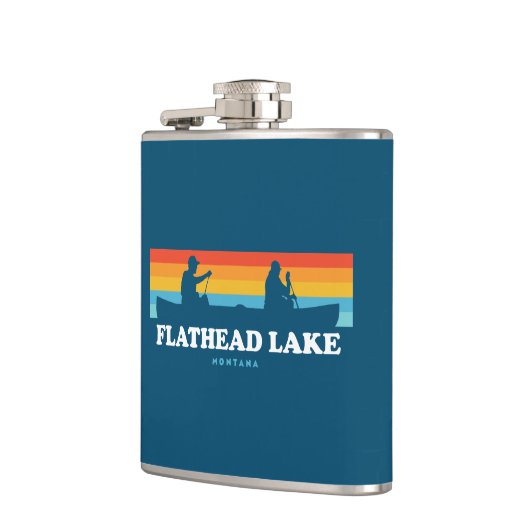 Flathead Lake Montana Canoe Flachmann (Links)