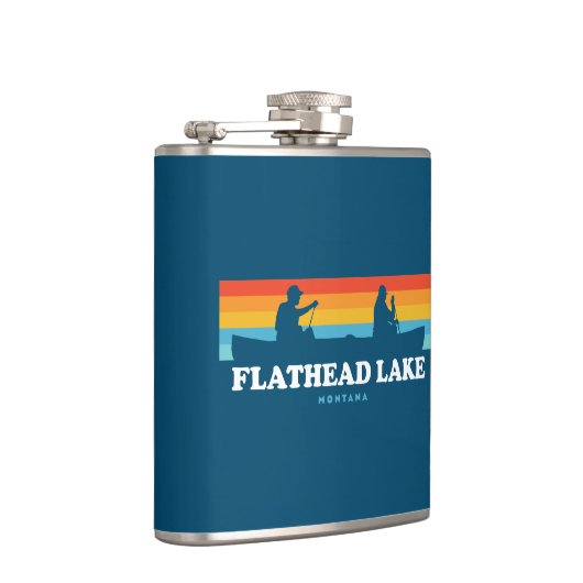 Flathead Lake Montana Canoe Flachmann (Rechts)