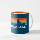 Flathead Lake Montana Canoe Zweifarbige Tasse (VorderseiteRechts)