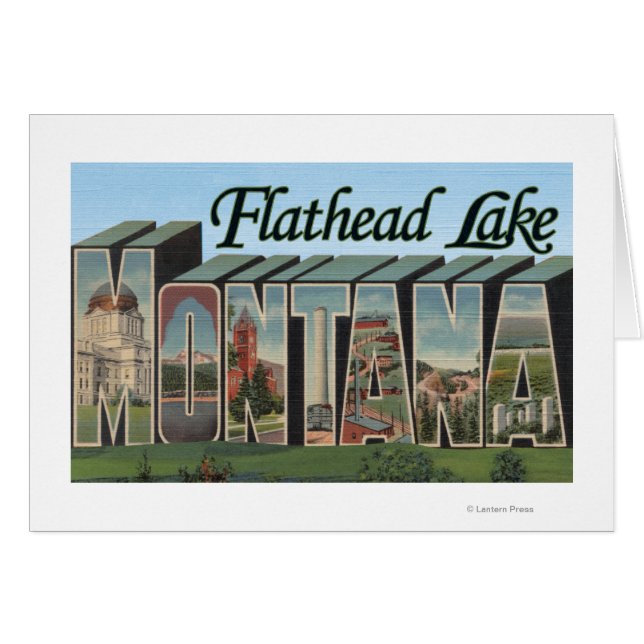 Flathead Lake, Montana - Große Briefmarkenszenen (Vorderseite (Horizontal))