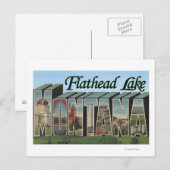 Flathead Lake, Montana - Große Briefmarkenszenen Postkarte (Vorne/Hinten)