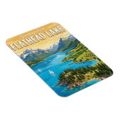 Flathead Lake Montana Magnet (Rechte Seite)