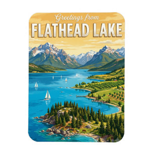Flathead Lake Montana Magnet