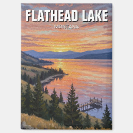 Flathead Lake Montana Magnet
