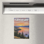 Flathead Lake Montana Magnet (In Situ (Geschirrspüler))