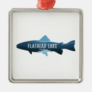 Flathead Lake Montana Ornament Aus Metall