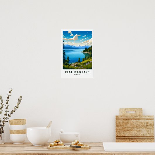 Flathead Lake Montana Poster (Küche)