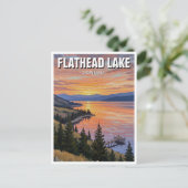 Flathead Lake Montana Postkarte (Stehend Vorderseite)