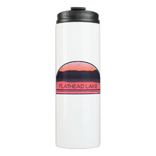 Flathead Lake Montana Red Sunrise Thermosbecher