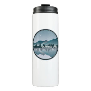 Flathead Lake Montana Reflektion Thermosbecher