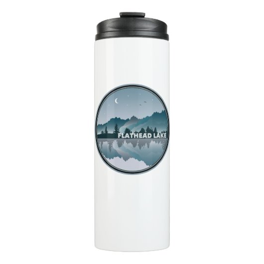 Flathead Lake Montana Reflektion Thermosbecher (Vorderseite)