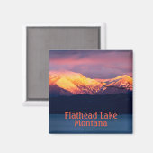 Flathead Lake Montana Sunset Magnet (Vorderseite/Rückseite)