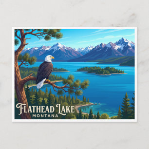 Flathead Lake Polson USA Postkarte