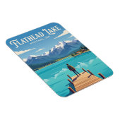 Flathead Lake USA wird zu Flathead Lake USA. Magnet (Rechte Seite)