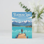 Flathead Lake USA wird zu Postkarte (Stehend Vorderseite)