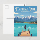 Flathead Lake USA wird zu Postkarte (Vorne/Hinten)