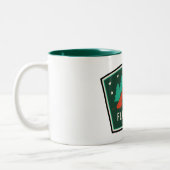 Flathead National Forest Camping Zweifarbige Tasse (Links)