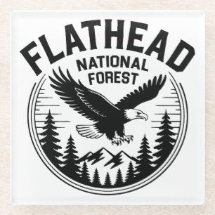Flathead National Forest Montana Abenteuer Stimmun Glasuntersetzer