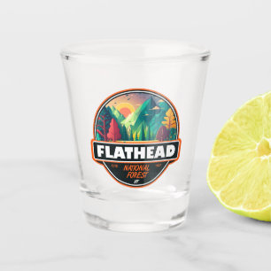 Flathead National Forest Montana Emblem Schnapsglas