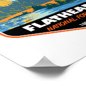 Flathead National Forest Montana Vintages Emblem Poster (Ecke)