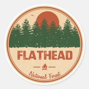 Flathead National Forest Runder Aufkleber