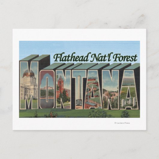 Flathead Nat'l Forest, Montana Postkarte (Vorderseite)