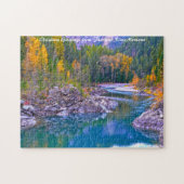 Flathead River Montana. Weihnachtsgrüße Puzzle (Horizontal)