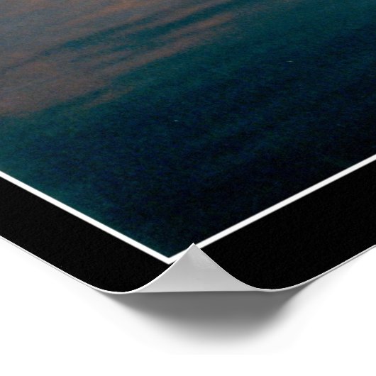 Flatheasee bei Sunset Poster (Ecke)