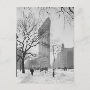 Flatiron Building im Winter, 1902 Postkarte