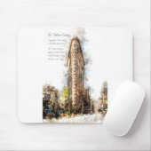 FlatIron Building Watercolor Mousepad (Mit Mouse)