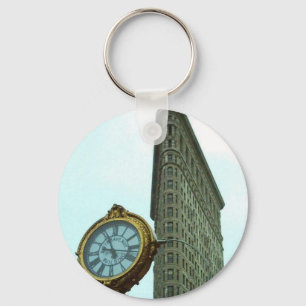 Flatiron Bulding und Uhr Schlüsselanhänger