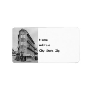 Flatiron Flats Eureka Graustufen-Adressetikett Adressaufkleber