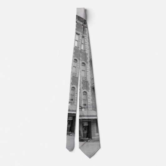 Flatiron Flats Eureka Grayscale Neck Tie Krawatte (Rückseite)