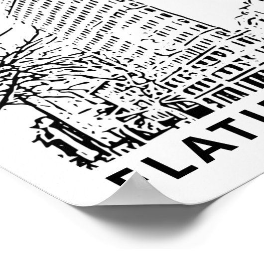 Flatiron Gebäude Art Poster (Ecke)