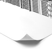 Flatiron Gebäude Black & White Minimalistisch Post Poster (Ecke)