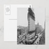 Flatiron Gebäude Construction, 1902 Postkarte (Vorne/Hinten)
