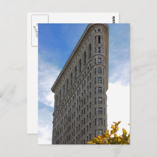 Flatiron Gebäude Foto in NYC Postkarte (Vorne/Hinten)