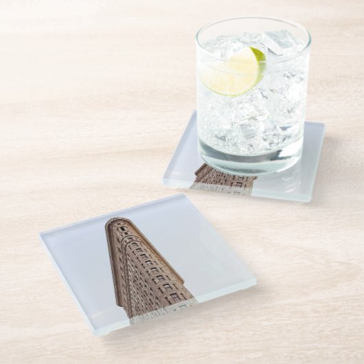 Flatiron-Gebäude Glasuntersetzer (Schrägansicht)