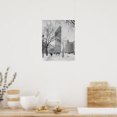 Flatiron Gebäude im Winter 1905. Vintages Foto Poster (Küche)