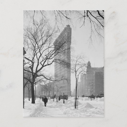 Flatiron Gebäude in Winter, 1902 Postkarte (Vorderseite)