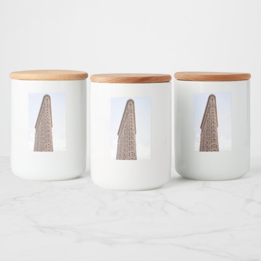 Flatiron-Gebäude Lebensmitteletikett (Flaschen)