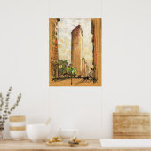 Flatiron Gebäude New York City 1904 Poster (Küche)