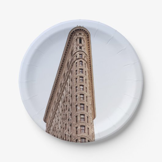 Flatiron-Gebäude Pappteller (Vorderseite)