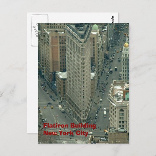 Flatiron-Gebäude Postkarte (Vorne/Hinten)