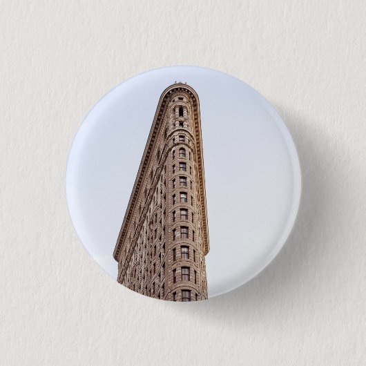 Flatiron-Gebäude-Postkarte Button (Vorderseite)