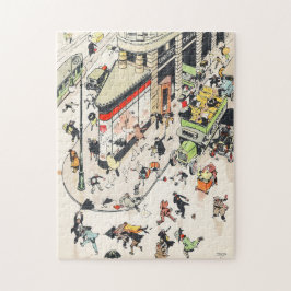 Flatiron Gebäude Street Szene New York Tony Sarg Puzzle